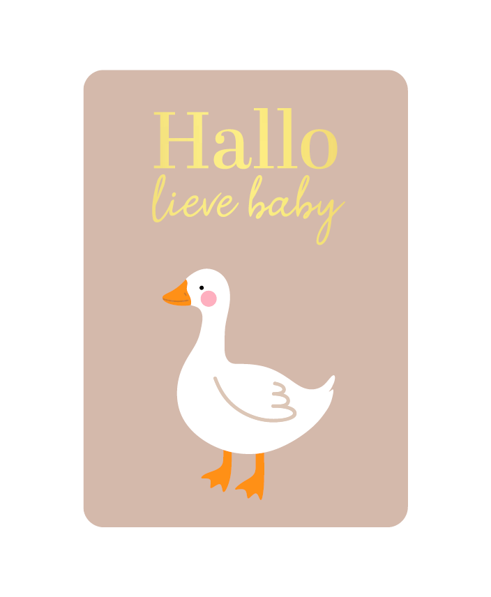 kaart hallo lieve baby