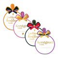 cadeausticker kerstbal met kerstgroet