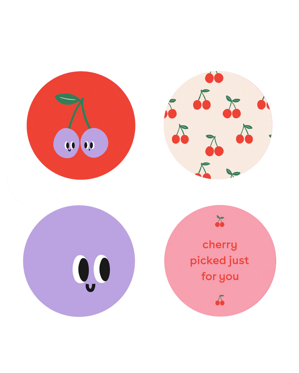 Cadeausticker cherries