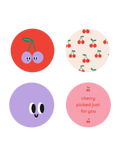 Cadeausticker cherries