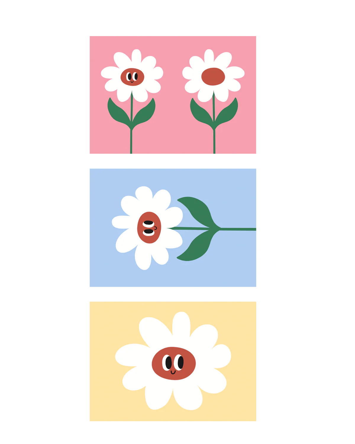 cadeausticker daisies