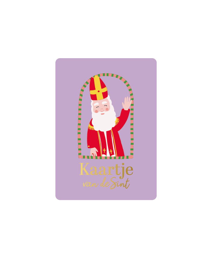 cadeaukaart kaartje van de sint