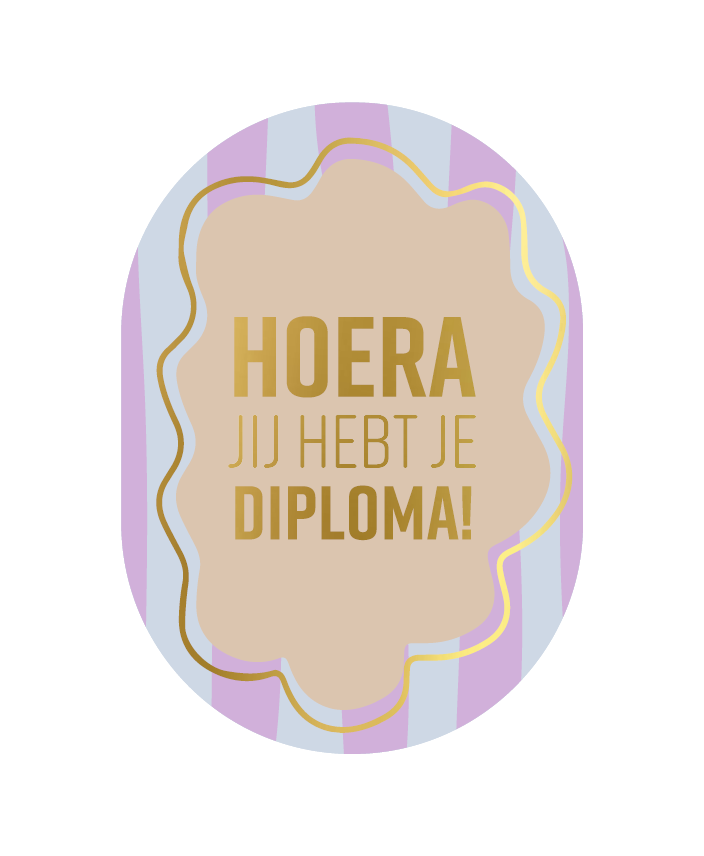 kaart hoera jij hebt je diploma