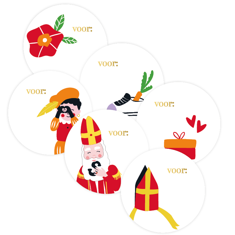 cadeausticker sinterklaas plaatje