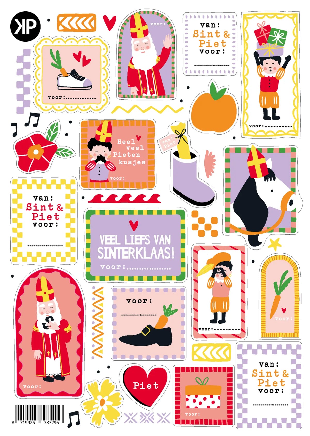 stickervel sinterklaasfeest