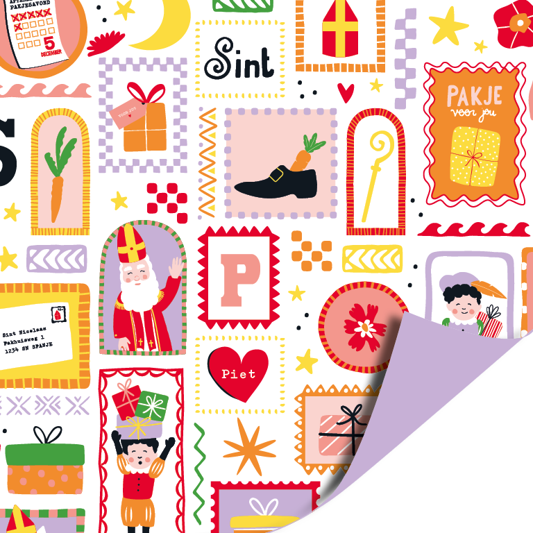 cadeaupapier sinterklaasfeest