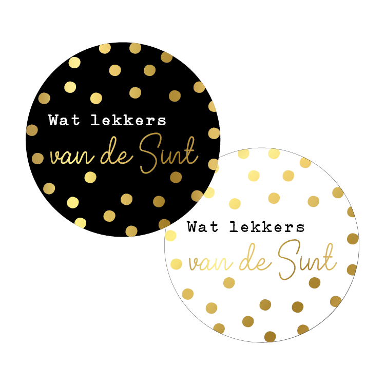 cadeausticker wat lekker van de sint