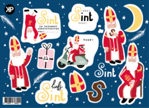 Stickervel sinterklaas kapoentje