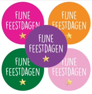 cadeausticker fijne feestdagen