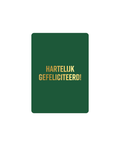 cadeaukaart hartelijk gefeliciteerd groen