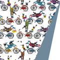 cadeaupapier piet op de fiets