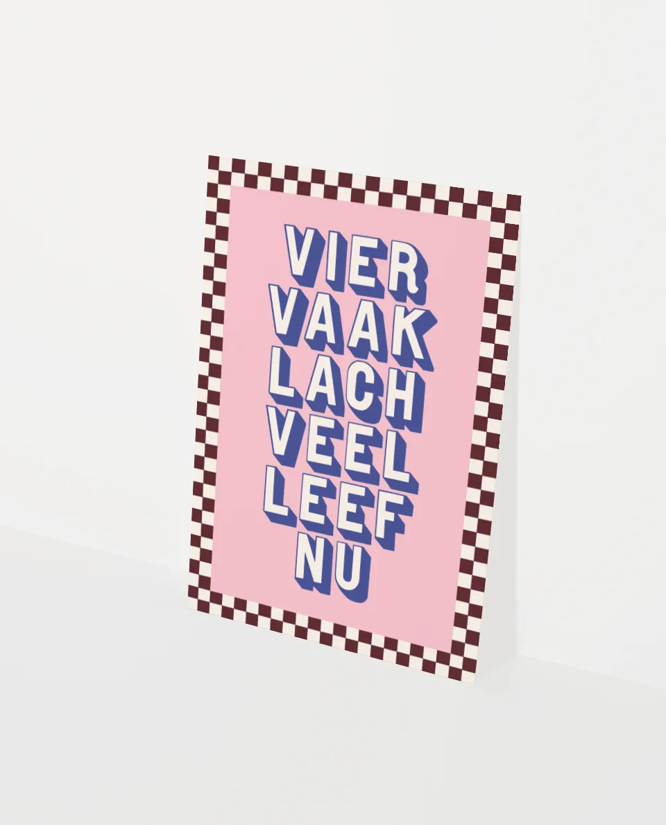 kaart vier vaker lach veel leef nu