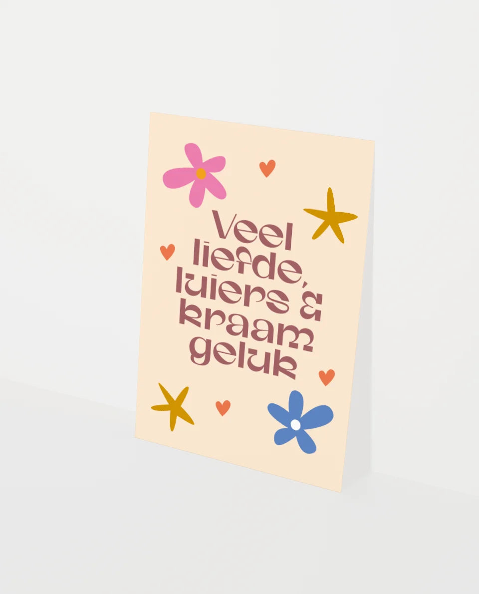 kaart veel liefde luiers & kraamgeluk