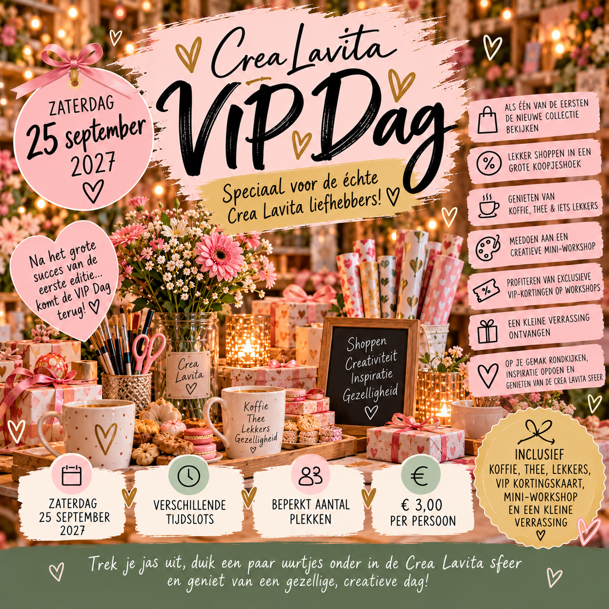Crea Lavita VIP dag - 25 september 2027
