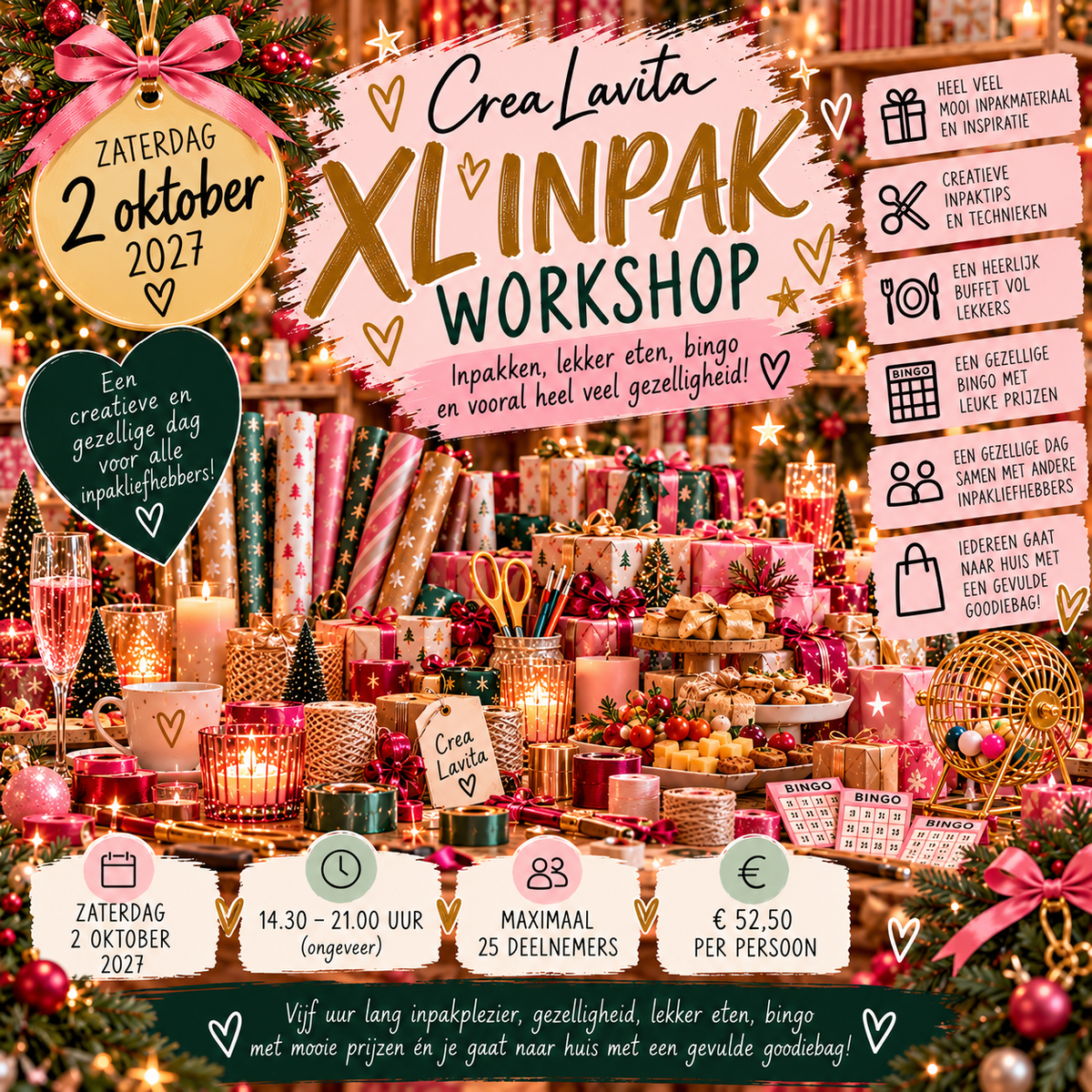 XL - inpakworkshop Crea Lavita - 2 oktober 2027