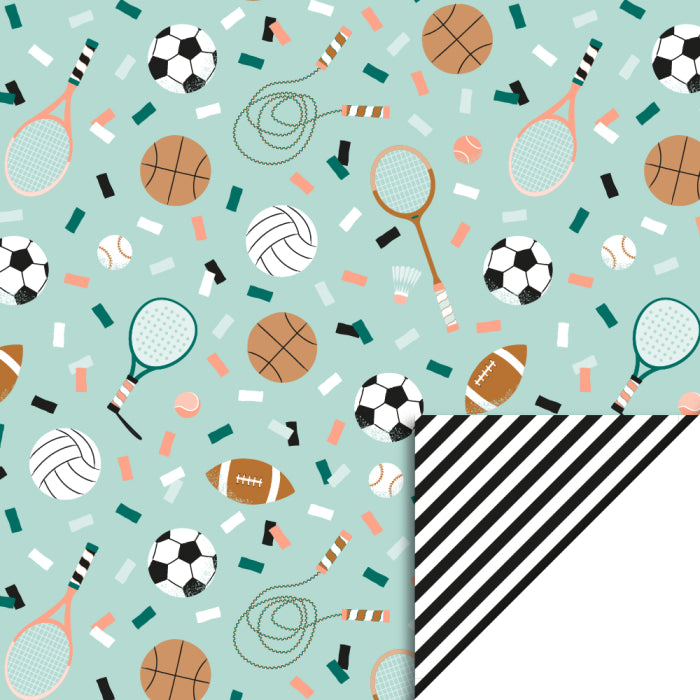 Cadeaupapier; Sports - 70x300cm