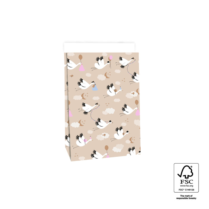 Blokbodemzak; Baby Bird - 17x10x25cm